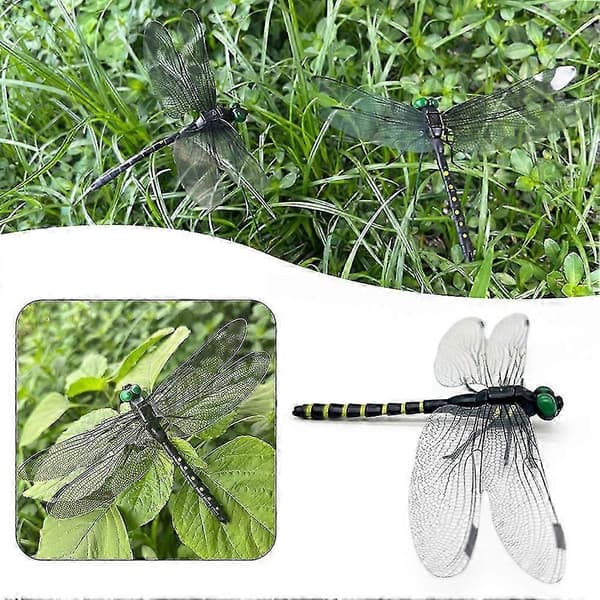 Clip On Trollsländor för Insektsmedel Premiumkvalitet Simulerade Trollsländor Dekor för Vardagsbruk 3pcs