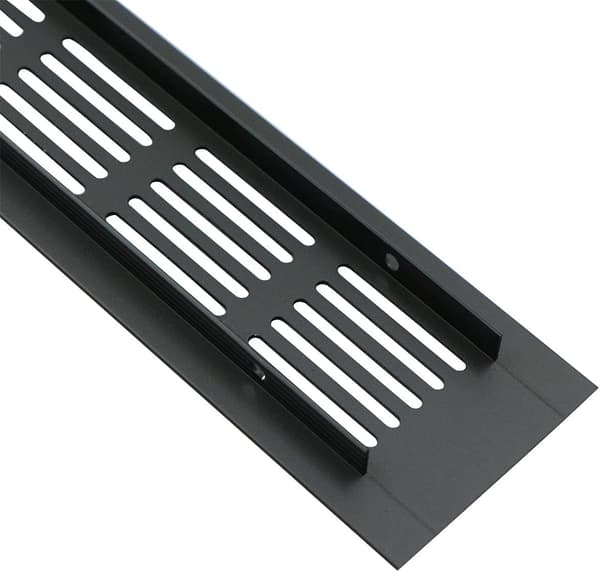 Aluminium dörrventilationsgaller Rektangulär luftventilationsavgasventil Insektskydd för husbilsköksskåp, skoställ, låda, etc.