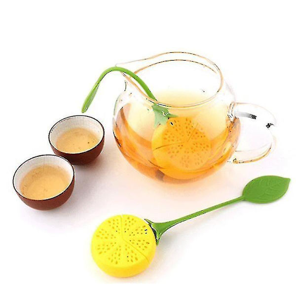 Te-infuser citronformet løs teblad-infuser si til tekande til dig brygge teer infusere fødevaregodkendt silikonesigtefilter