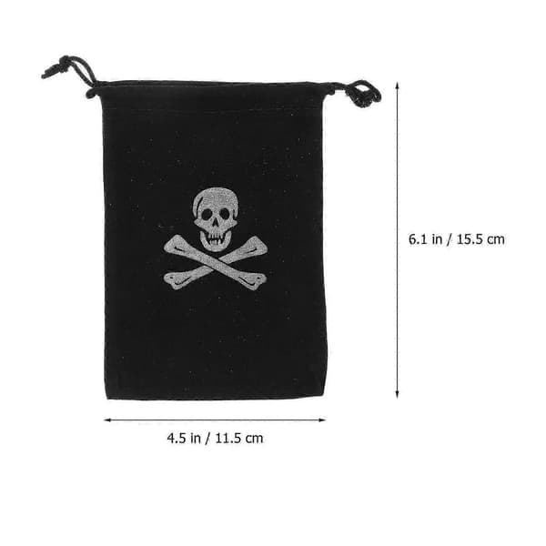 10 stk. Piratstil Pose Sæt - Slik- og Smykkeopbevaring til Fester