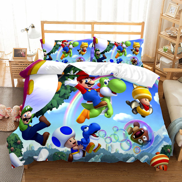 25 nya tecknade Mario digitaltryckta sängkläder i tre delar