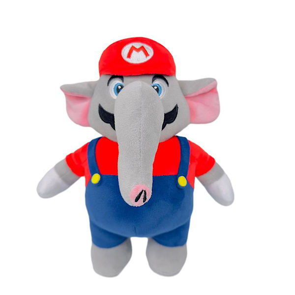 Super Mario Bros Tema Wonder Elephant Søt Plysjleke Fans Hjemmedekorasjon Gaver Red