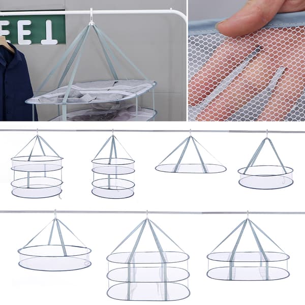 Flerlags tørrenet Højkvalitets polyester Hurtigtørrende net Hængende net til tøj Large Double-deck
