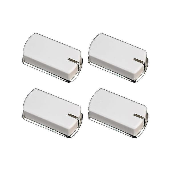 Belling Kompatibel Vit Silver Ugn Spis Häll Grill Kontrollratt Paket med 4