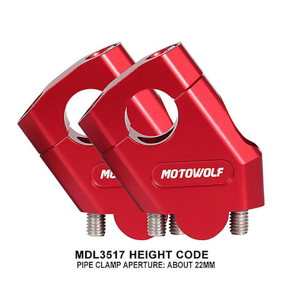Uusi moottoripyörän 22 mm 28 mm ohjaustangon korotusnostin tankoklemmakiinnitys Hondalle Ntv650 Ntv 650 Deauville 700 Varadero 125 22mm Red