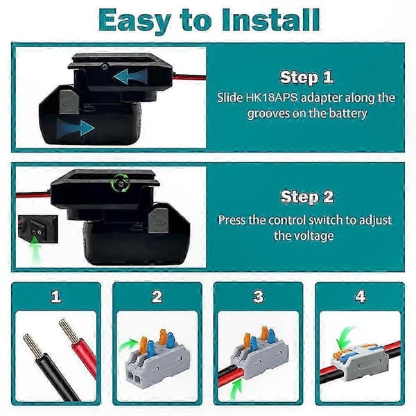 18V Step Down Power Module Socket Converter Kompatibel med Litiumbatterier Bil Cigarettändare Regulator Black