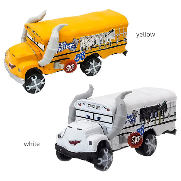 Elokuvissa esiintyvät autot - Diecast-lelut Mcqueen Chicks Hicks The King Flo Finn Mater - Leluauton 1:55 Diecast-malli - Syntymäpäiväautolelut lapsille-hy Yellow