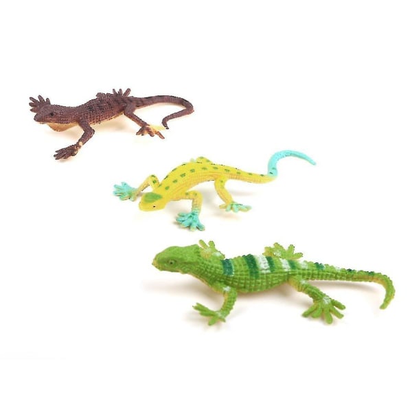 Gekko Lille Plastic Lizard Simulering Reality Dekoration Børnelegetøj 12 stk