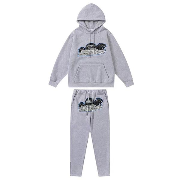 Hættetrøje Tracksuit Sort Grå 8826-GRAY SET M