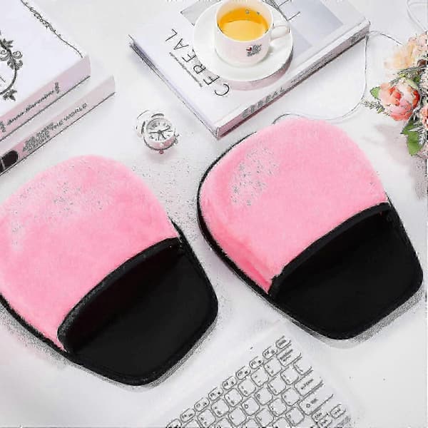 USB-oppvarmet musematte håndvarmer - 3 temperaturer - Kontroller inkludert Pink