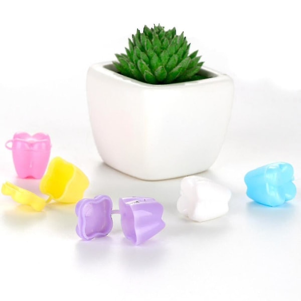 50 kpl hampaan muotoinen maitohammaslaatikko Lasten matkamuistopakkaus Save Baby Tooth Box - Snngv