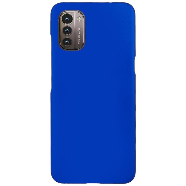 Til Nokia G21/g11 gummibelagt blank overflade beskyttelsescover Light Slim Hard Pc Mobiltelefon taske Blue