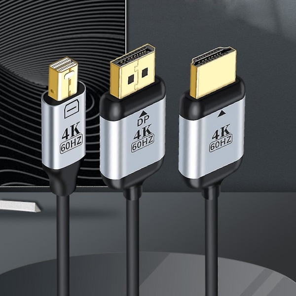 Thunderbolt 3, Usb-c Till Dp Type-c-kabel till Displayport 4k 60hz