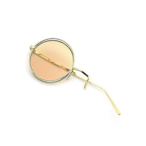 Steampunk-stil monokelbriller retro ensidet brillemodebrille til mænd silver Chain B