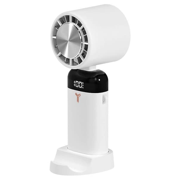 Bærbar elektrisk kold kompres køleventilator Støjsvag bladløs skrivebordsventilator til indendørs udendørs White Refrigerated Folding