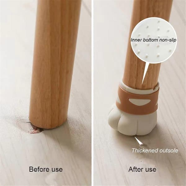Stolbenhetter, sklisikre møbelbeskyttere med katteklo-design