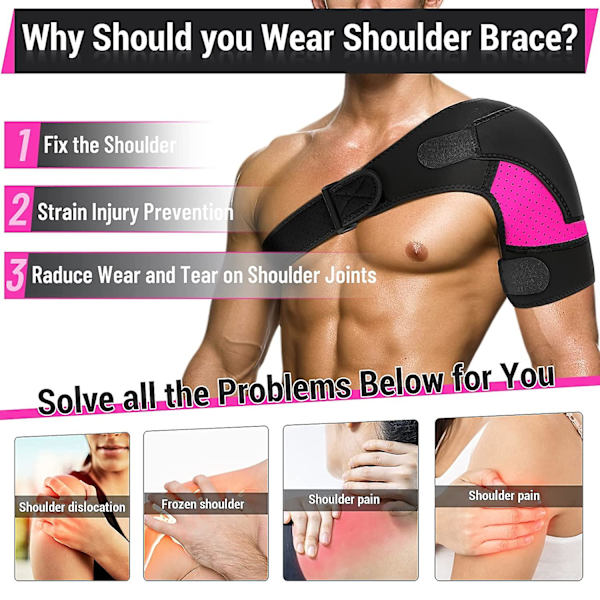 Axelbandage för kvinnor Axelbandage Neopren Axelbandage Justerbar Dubbel Axel Present