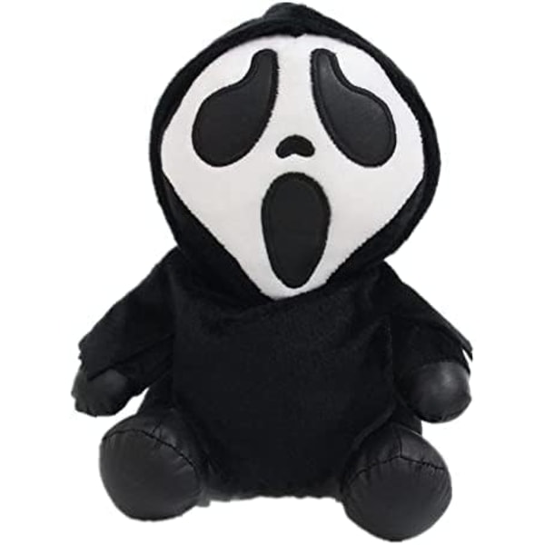 20cm Ghostface Plyslegetøj, Halloween Horror Killers Ghostface Plysdyr, Hjemmedekoration Gysere Fyldt Dyr Gave til Børn