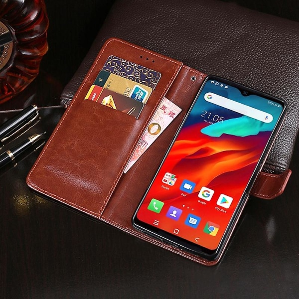 Til Blackview A80 Plus Crazy Horse Texture Case Brown