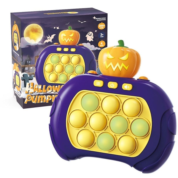 Halloween Pro Pumpkin Pop Up Klämspel Fidget Anti Stress Toys Elektrisk Pop Quick Push Toy