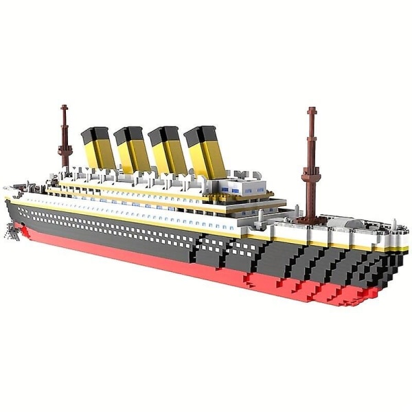 Byggekloss Monteringsleketøy Titanic Giant Boy Girl Puslespill Cruiseskip Model1878 Stk 1878 pcs