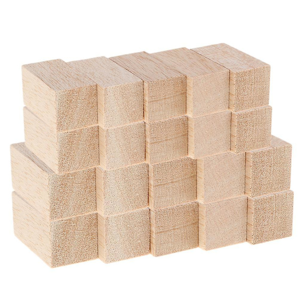 20st Balsa Wood Blocks Gör-det-själv-modellering Craft Pine Wood Arbetsmaterial