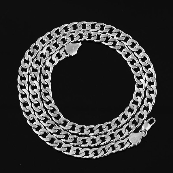 Halskæde, rustfrit stål cubanske kæde Hip Hop smykker 4 mm gave