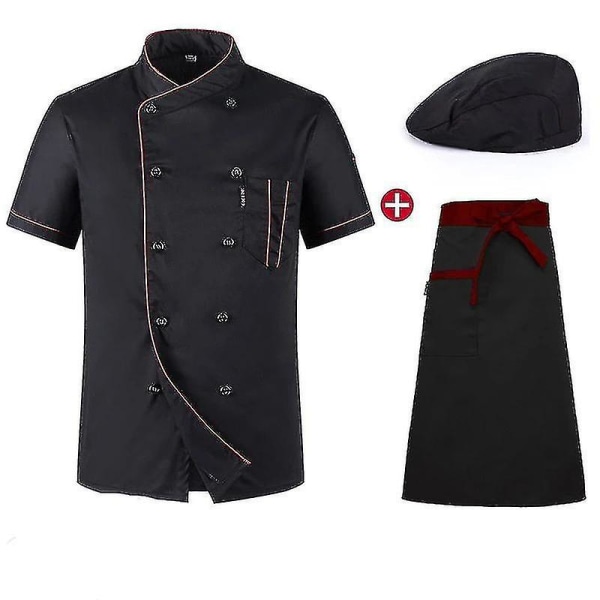 Unisex køkkenkok uniform (sæt 1)
