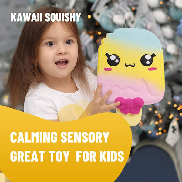 11 tommer Jumbo Squishies Popsicle Kawaii Duftende Bløde Langsomt Stigende Kæmpe Squeeze Squishies Stress Relief Børnelegetøj