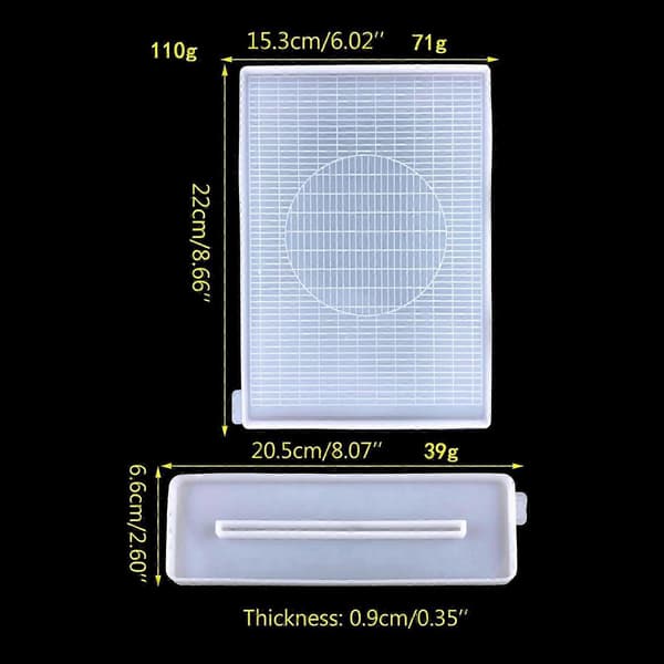 3D Illusion Effekt Silikoneform Charms Forme Ornament Støbeforme DIY Håndværk Hvid White
