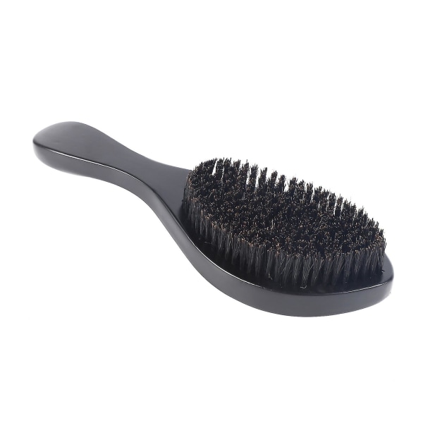 Wave Brush Curved Wave Brush Mjuk Och Vildsvinsborste black