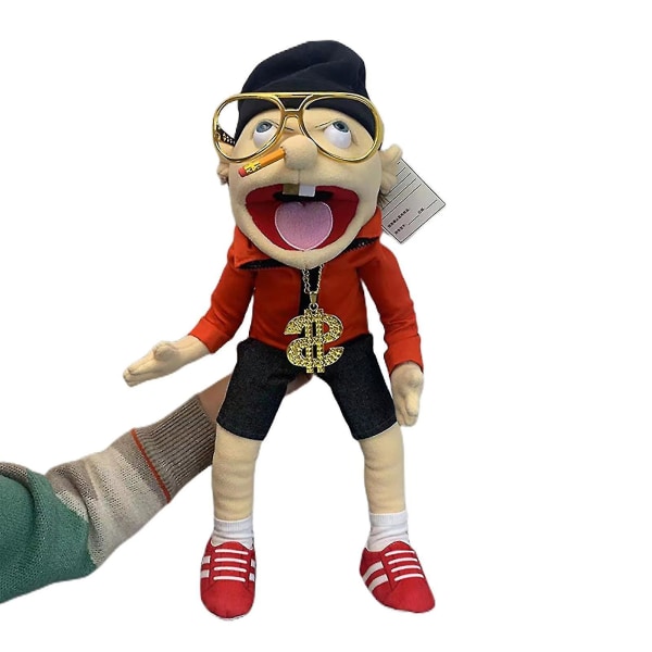 Rocker Jeffy Plysch Handdocka Prank Dockteater style 4