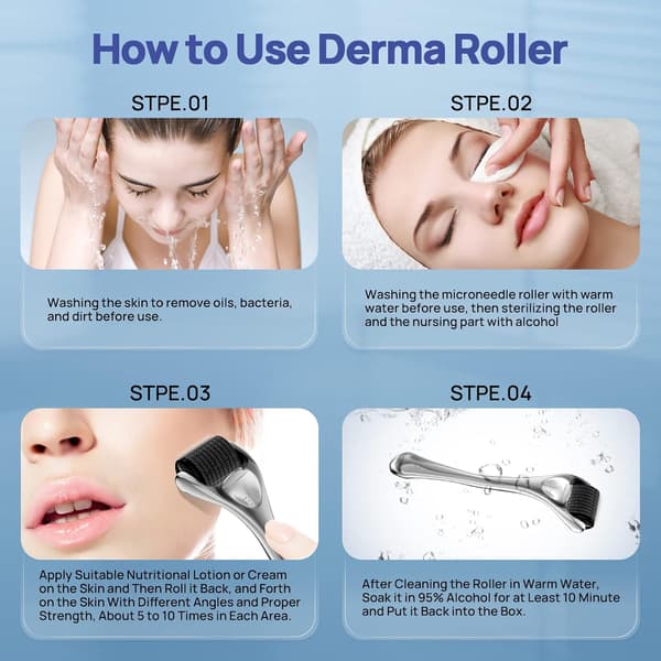 1 mm Beard Roller for Beard Growth, Scars and Facial Rejuvenation