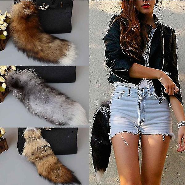 Plysj revehale nøkkelring Furry Animal Tail nøkkelring 40cm Animal Tail A