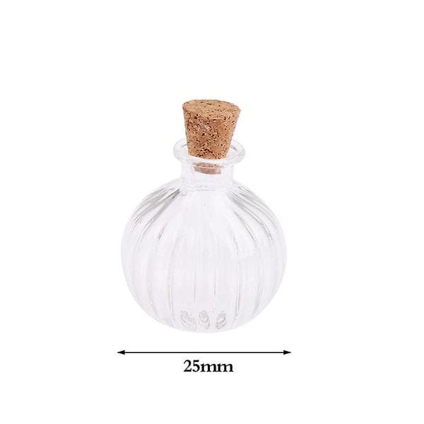 1:12 Dockskåp Miniatyr Glasflaska Korklock Tiny Jar Flaskor Dockhusdekor Transparent 35mm