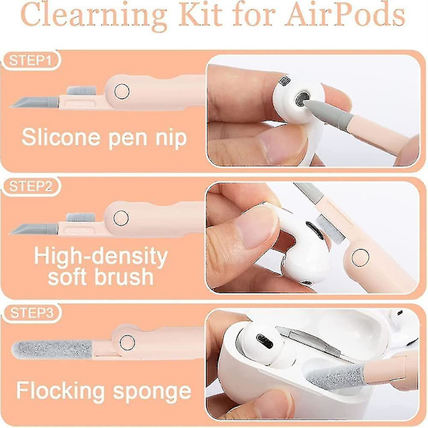 7-i-1 Electronics Cleaner Kit - Keyboard Cleaner Kit, bærbart multifunktionelt rengøringsværktøj til pc-skærm/øretelefon/mobiltelefon/laptop/computer/bluetoo