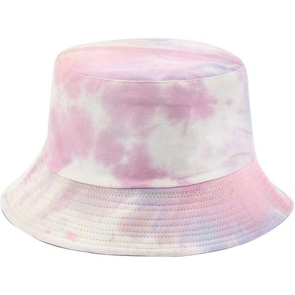 Tie Dye Fisherman Hat Bucket Hat Wide Brim Sun Hat Summer Foldable Hat