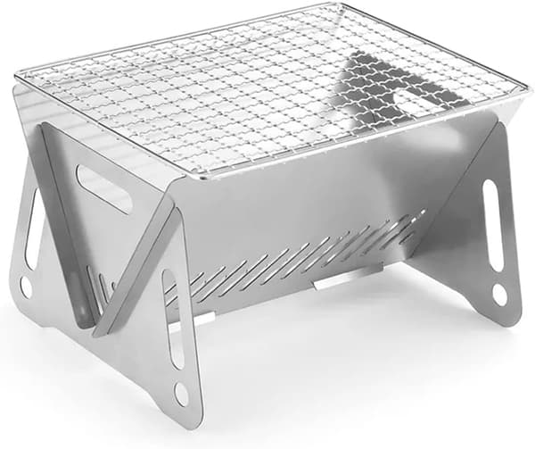 Mini Charcoal Grill, Portable Small Foldable Tabletop Charcoal Grill, Removable Foldable Camping Grill