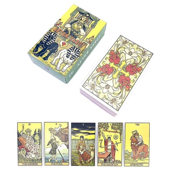 Efter Tarot Cards Deck Prophecy Fate Divination Deck Family Party Board Game Multicolor one size