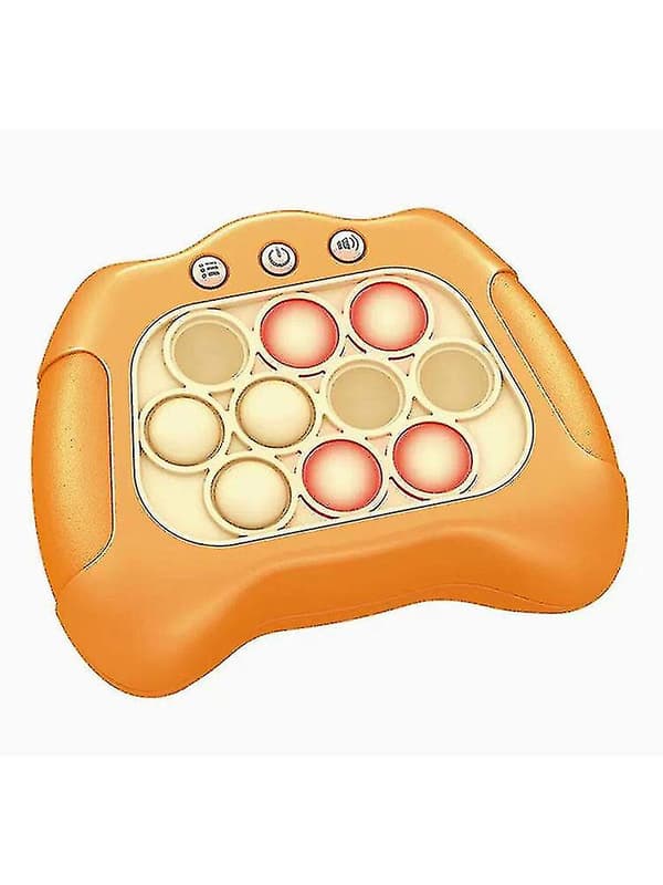Pop Push It Spillkontroller Boble Sensorisk Fidget-leketøy Elektronisk Whack-konsoll Orange