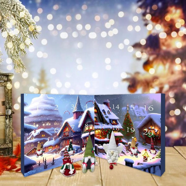 Jultomte Adventskalender Tomte Plyschleksak Adventskalender Rolig Nedräkningskalender 24 Dagars Nedräkning Julpynt Tomtedock Samlarobjekt A