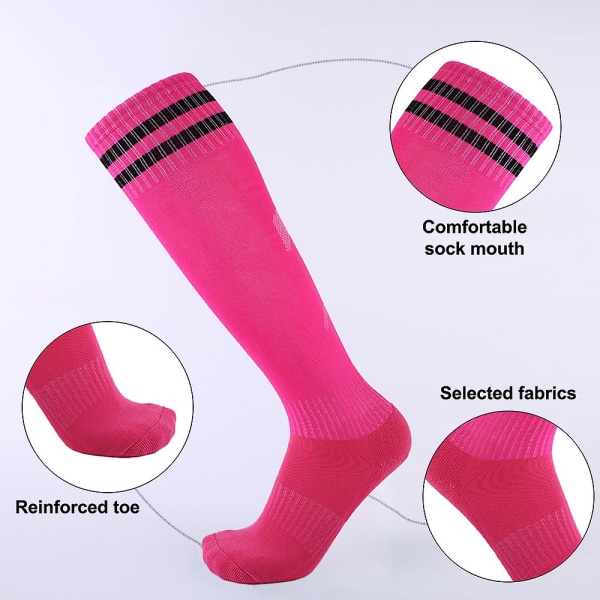 Over-the-knee Fotballsokker-gli og slitasjebestandige sportssokker pink