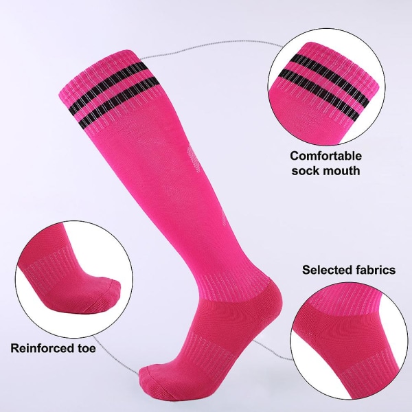 Over-the-knee Fotballsokker - Sklisikre og slitesterke Sportsokker pink