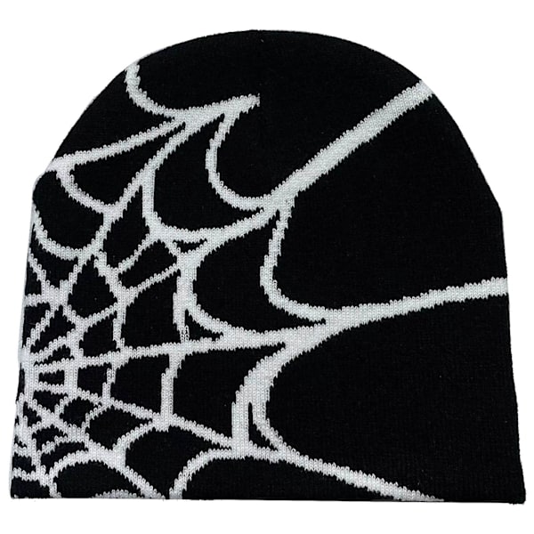 Vintermössa Stickad Mjuk Spindelnät Rymlig Slouchy Stickad Vintervarm Mössa För Kallt Väder Skate Cap