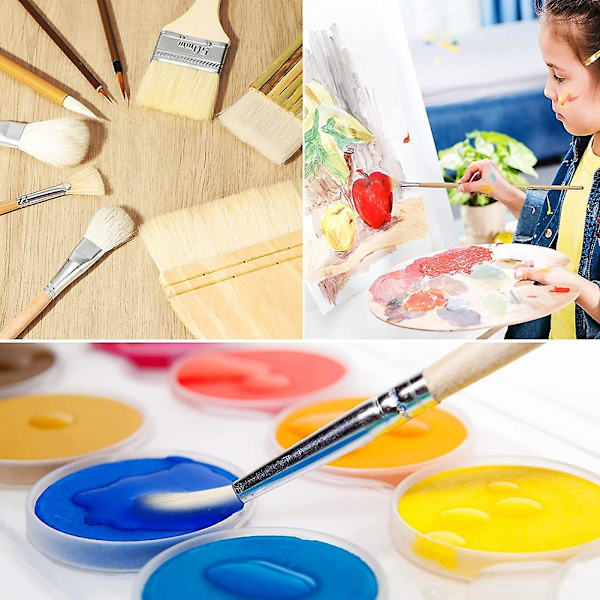 9 kpl set eri muotoisille lasitesiveltimille keramiikka Akryyli akvarelli keramiikka P:lle Wood Color