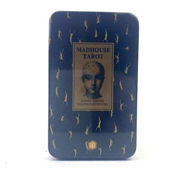 10x6x4 cm Madhouse Tarot Iron Deck Kortspill Papirmanual