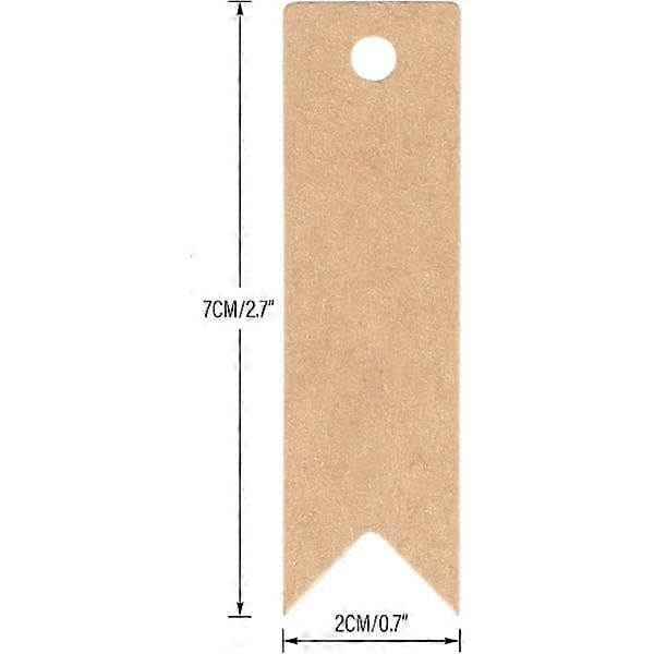 Kraft Labels, Gavemærker, 7x2cm Kraft Labels - Blanke Labels til Bryllup