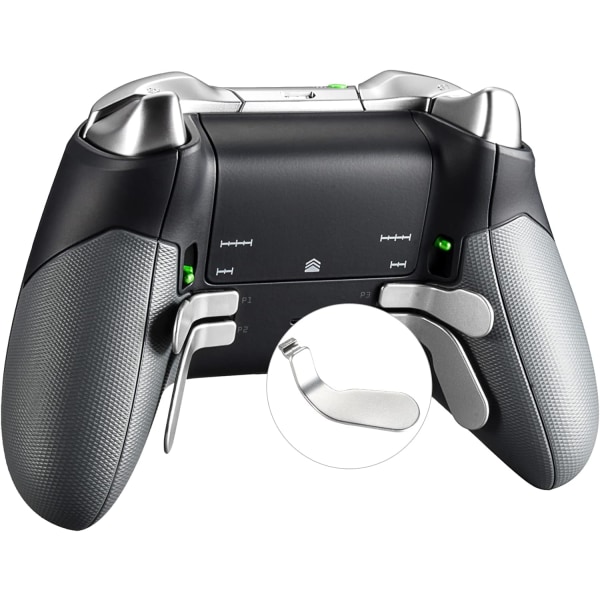 4 stk rustfritt stål metallisk sølv padler for Xbox One Elite/Elite Series 2-kontroller