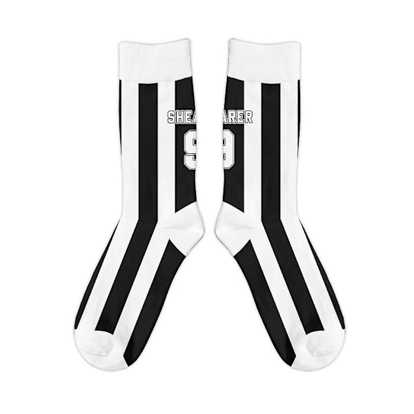 Newcastle 1996 Alan Shearer Retro fotbollsstrumpor Black Adults (7-11 UK Size)