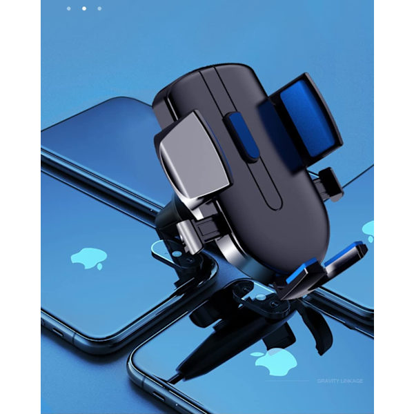 Universal biltelefonholder, opgraderet håndfri stander, telefonholder til bilinstrumentbræt, forrude, ventilationsåbning, lang arm, stærk sugekop, sort
